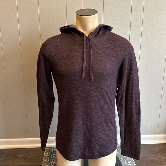 Z Vince. Men’s Small Long Sleeve Hoodie Drawstring Wool - Picture 1 of 6